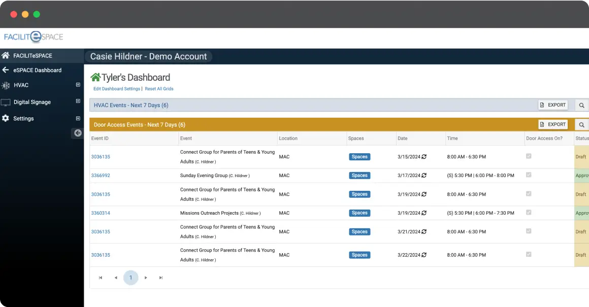 Interactive Demo Hub - eSPACE
